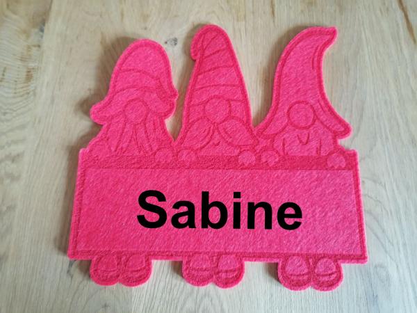 Personalsiertes Türschild Wichtel